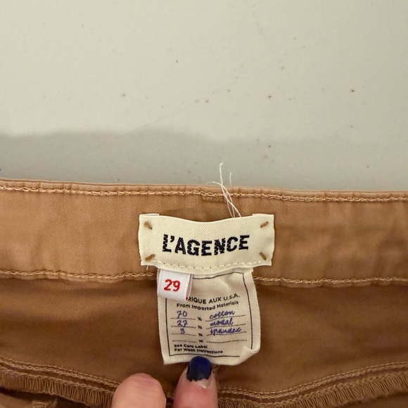 L’AGENCE Designer Margot Stretch Twill Ankle Pants 29 - Picture 7 of 10